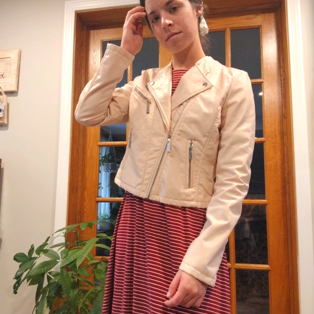 Candies | blush moto jacket